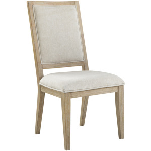 Modern Loft Dining Side Chair w/ Upholstered Seat - Modern Khaki	