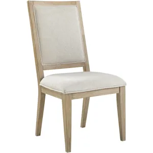 Modern Loft Dining Side Chair w/ Upholstered Seat - Modern Khaki	