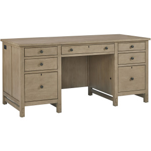 Emerson  66" Executive Desk - Light Elm