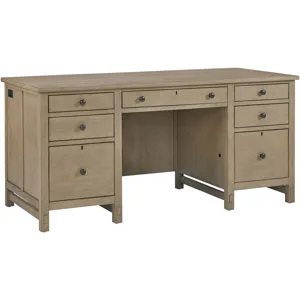 Emerson  66" Executive Desk - Light Elm