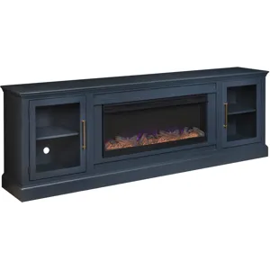 Byron 98" Fireplace Console - Black