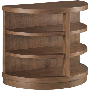 Caden Demilune End Table - Spiced Caramel