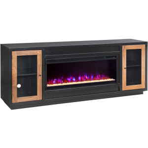 Chelsea 82" Fireplace Console w/ 42" Insert - Black