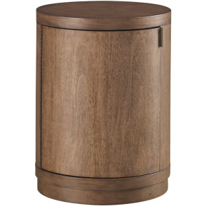 Caden Round Chairside Table - Spiced Caramel