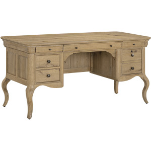 Chateau Philippe 64" Half Ped Desk - Cognac