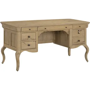 Chateau Philippe 64" Half Ped Desk - Cognac