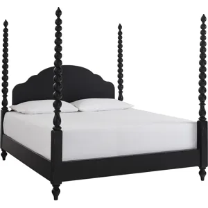 Caroline Poster Bed - Soft Black