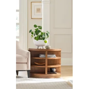 Caden Demilune End Table - Spiced Caramel