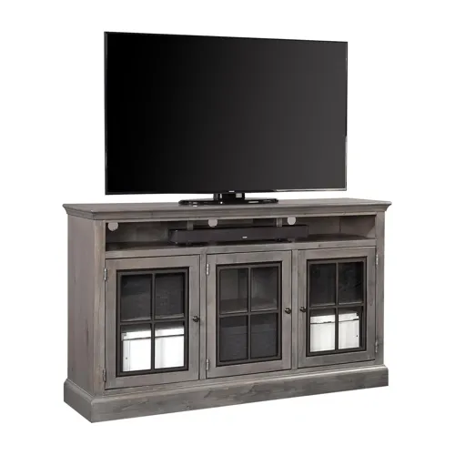 Churchill Ghost Black 66" Highboy Console w/ 3 Doors