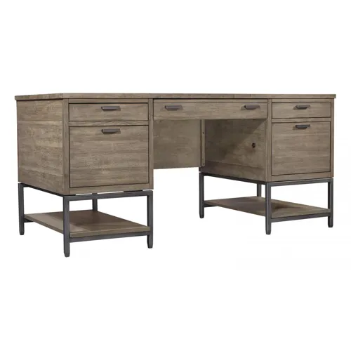 Trellis Open Ped Desk - Desert Brown