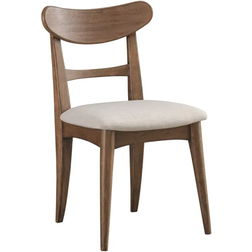 Caden Dining Side Chair w/ Upholstered Seat - Spiced Caramel