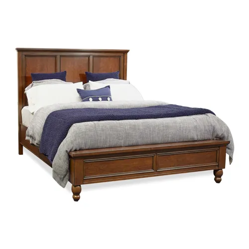 Cambridge Queen Panel Bed - Brown Cherry