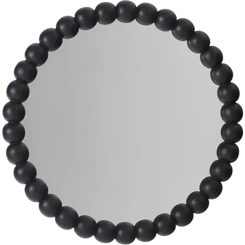 Caroline Bobbin Mirror - Soft Black