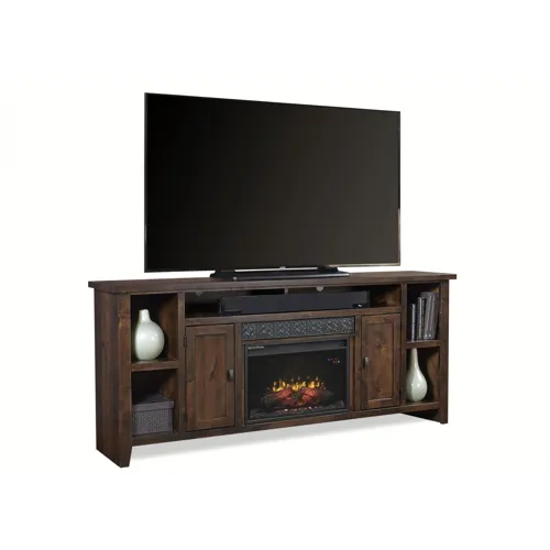 Alder Grove 84" Fireplace Console - Tobacco