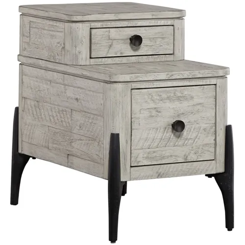 Zane Chairside Table - Parchment