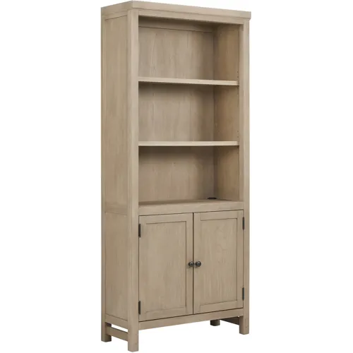 Emerson Door Bookcase - Light Elm