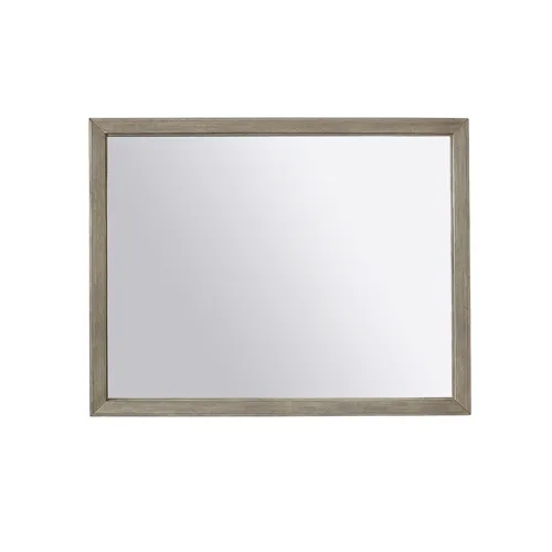 Platinum Landscape Mirror - Grey Linen