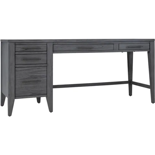 Preston Single Pedestal Desk - Urbane Grey
