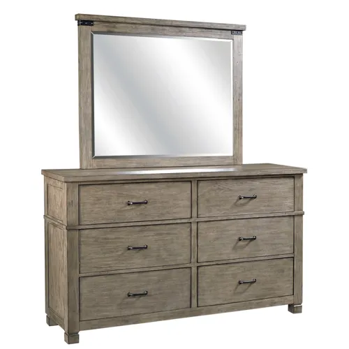 Tucker Stone Dresser & Mirror