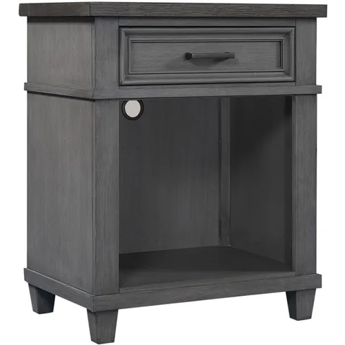 Caraway 1 Drawer Nightstand - Aged Slate