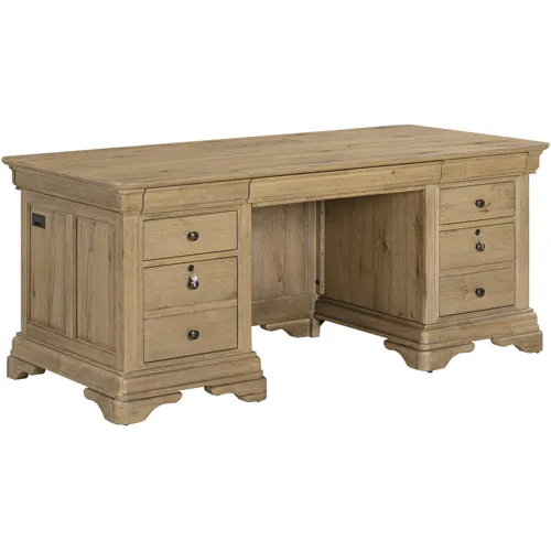 Chateau Philippe 72" Executive Desk - Cognac