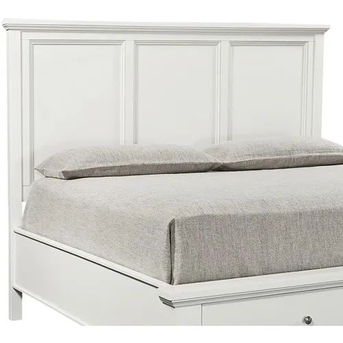Cambridge King Framed Panel Headboard - White