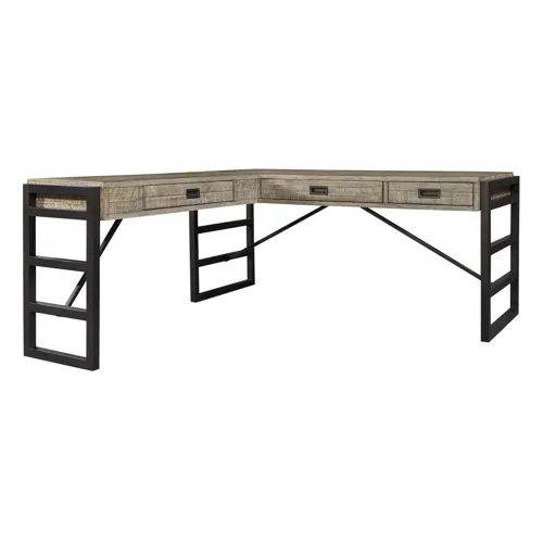 Grayson L-Shaped Desk - Cinder Grey