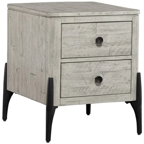 Zane End Table - Parchment