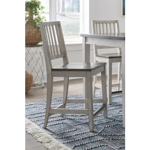 Caraway Counter Height Chair w/ Wood - Aged Ivory