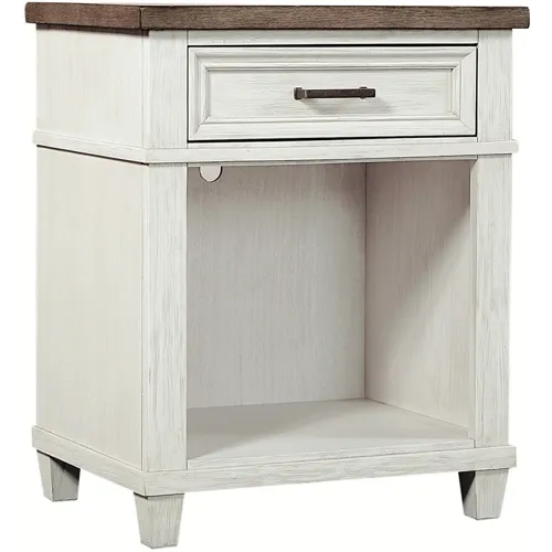 Caraway 1 Drawer Nightstand - Aged Ivory
