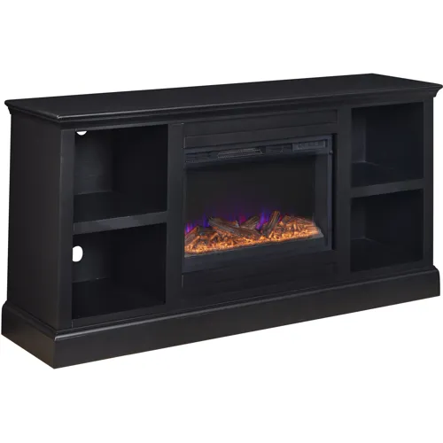 Byron 66" Fireplace Console - Black