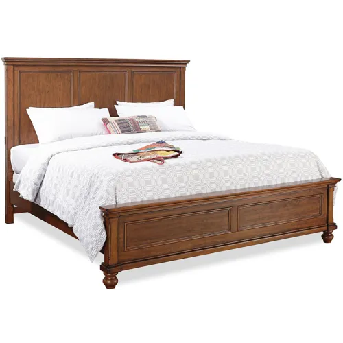 Oxford Queen Non Storage Panel Bed - Whiskey Brown