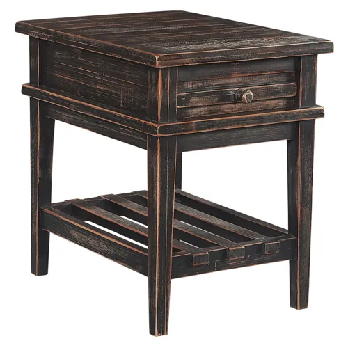 Reeds Farm Chairside Table - Weathered Black