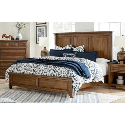Thornton Queen Panel Bed - Sienna