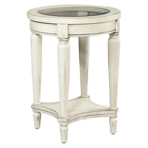 Radius Round Chairside Table - Alabaster