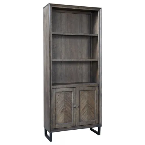 Harper Point Door Bookcase - Fossil
