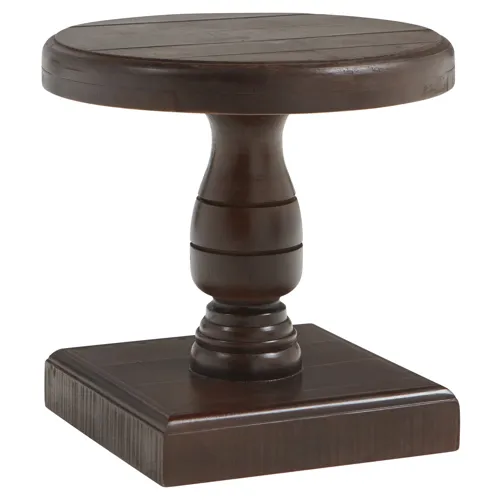 Hermosa Round End Table - Umber