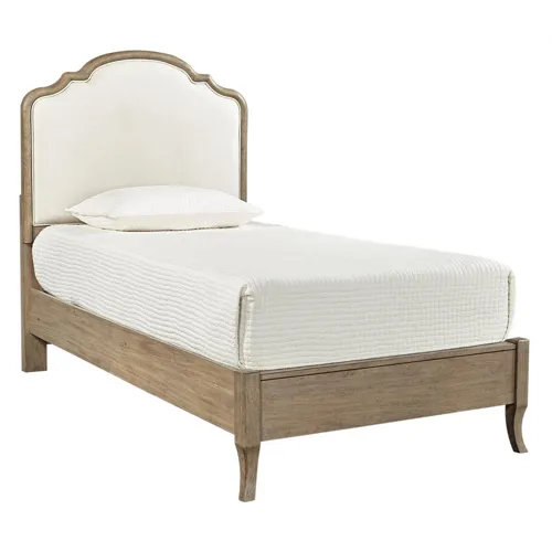 Provence Twin Upholstered Bed - Patine