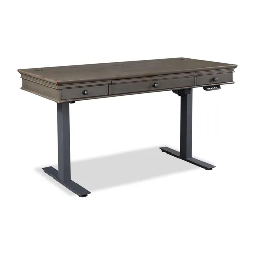 Oxford 60" Adj. Lift Desk - Peppercorn