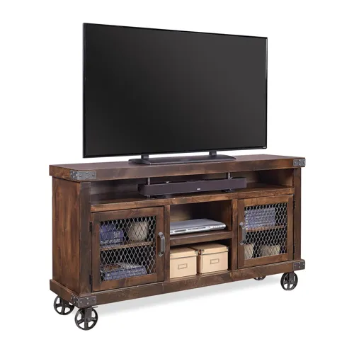 Industrial 65" Console - Tobacco