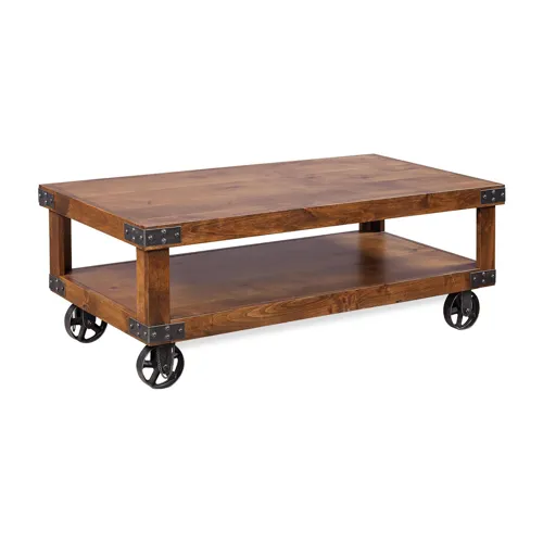 Industrial Cocktail Table - Fruitwood