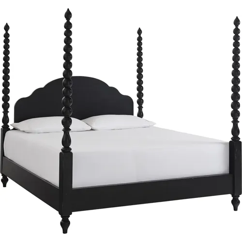Caroline Poster Bed - Soft Black