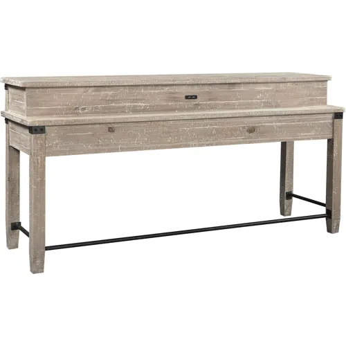 Foundry Console Bar Table - Weathered Stone