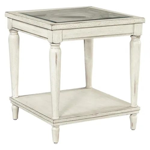 Radius End Table - Alabaster