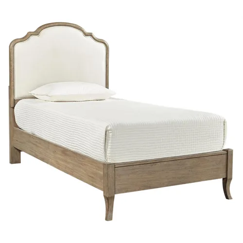 Provence Twin Upholstered Bed - Patine