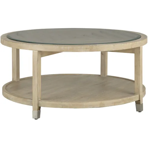 Maddox Round Cocktail Table - Biscotti