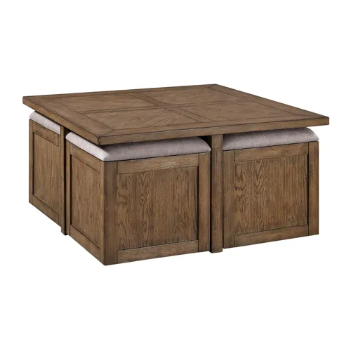 Cocktail Nesting Table / With Stools