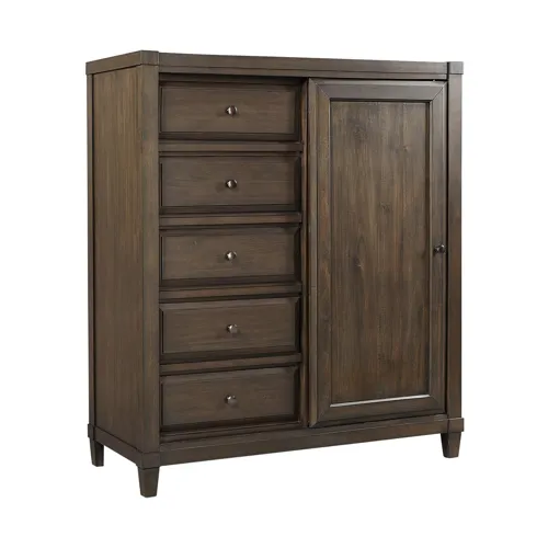 Easton Burnt Umber Sliding Door Chest - Burnt Umber