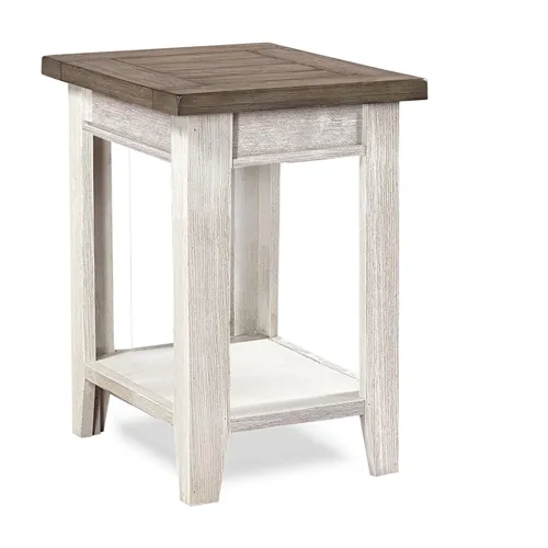 Eastport Chairside Table - Drifted White