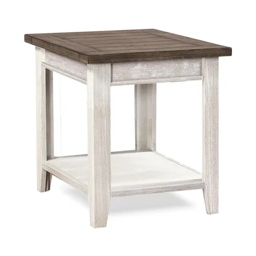 Eastport End Table - Drifted White